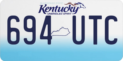 KY license plate 694UTC