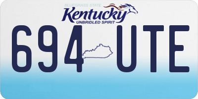 KY license plate 694UTE