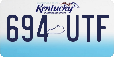 KY license plate 694UTF