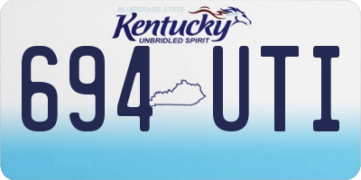 KY license plate 694UTI