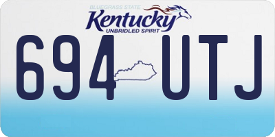 KY license plate 694UTJ