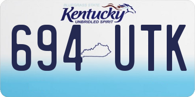 KY license plate 694UTK