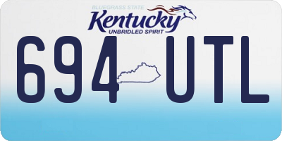 KY license plate 694UTL