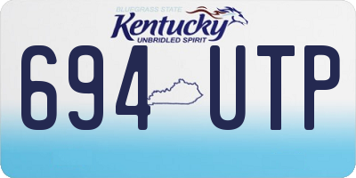KY license plate 694UTP