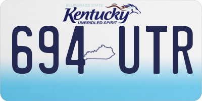KY license plate 694UTR