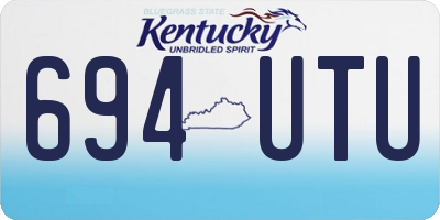 KY license plate 694UTU