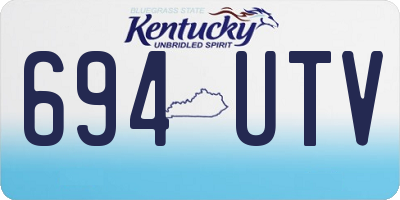 KY license plate 694UTV