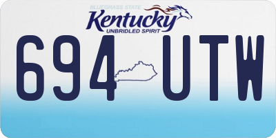 KY license plate 694UTW