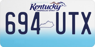 KY license plate 694UTX