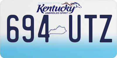 KY license plate 694UTZ