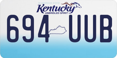 KY license plate 694UUB