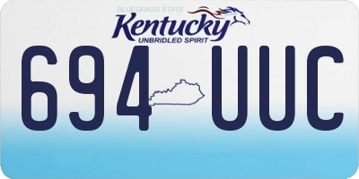 KY license plate 694UUC
