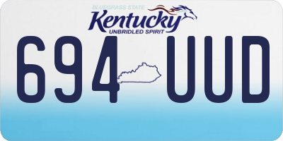 KY license plate 694UUD