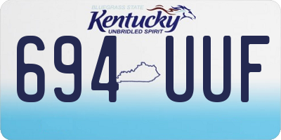 KY license plate 694UUF