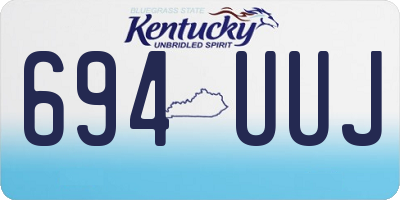 KY license plate 694UUJ