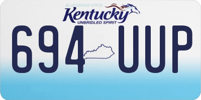 KY license plate 694UUP