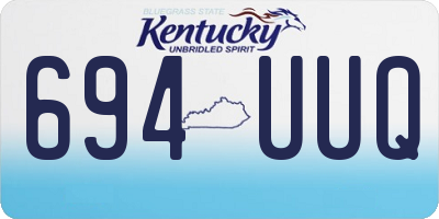 KY license plate 694UUQ