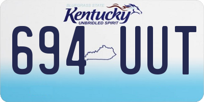 KY license plate 694UUT