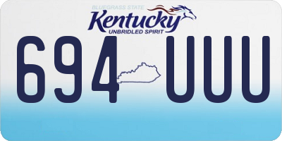 KY license plate 694UUU