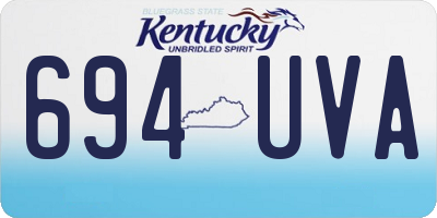 KY license plate 694UVA