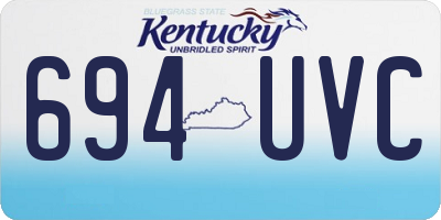 KY license plate 694UVC