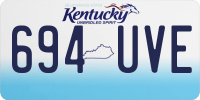 KY license plate 694UVE