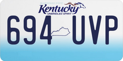 KY license plate 694UVP