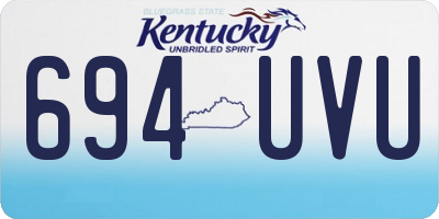 KY license plate 694UVU
