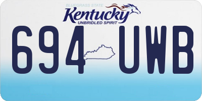 KY license plate 694UWB