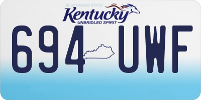 KY license plate 694UWF