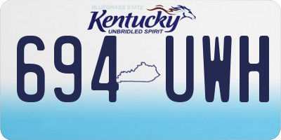 KY license plate 694UWH