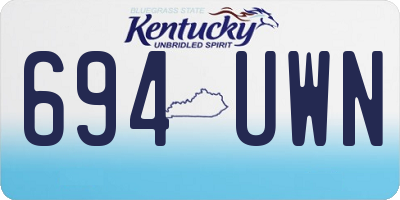 KY license plate 694UWN