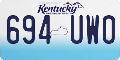 KY license plate 694UWO