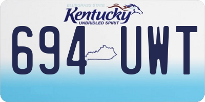 KY license plate 694UWT