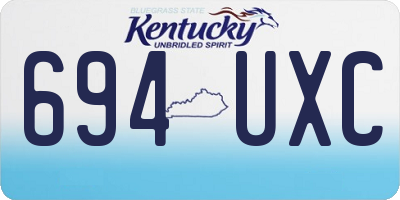 KY license plate 694UXC