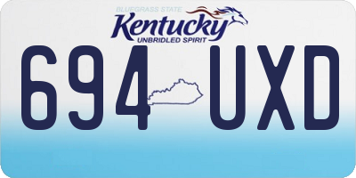 KY license plate 694UXD