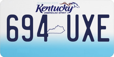 KY license plate 694UXE