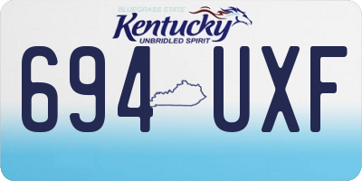 KY license plate 694UXF