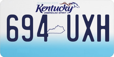 KY license plate 694UXH