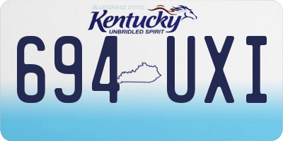 KY license plate 694UXI