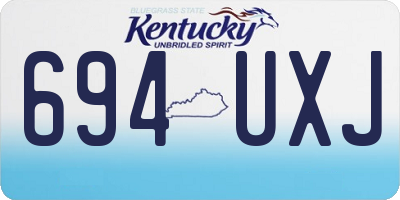 KY license plate 694UXJ