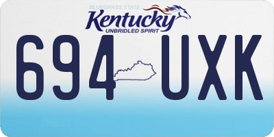 KY license plate 694UXK