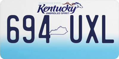 KY license plate 694UXL