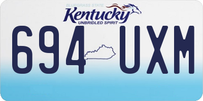 KY license plate 694UXM
