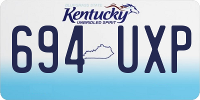 KY license plate 694UXP