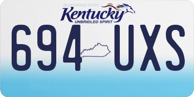 KY license plate 694UXS
