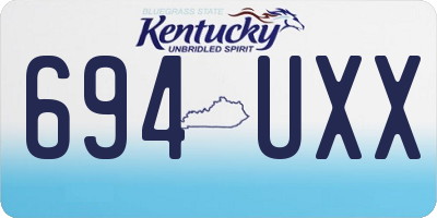 KY license plate 694UXX