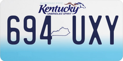 KY license plate 694UXY