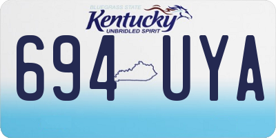 KY license plate 694UYA