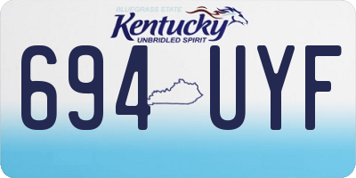 KY license plate 694UYF